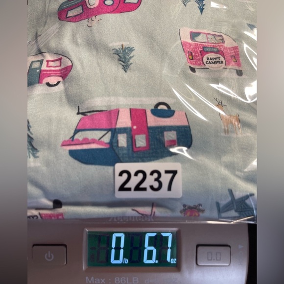 Joyspun blue moo moo night dress with campers size small-medium #2237 - Picture 9 of 9